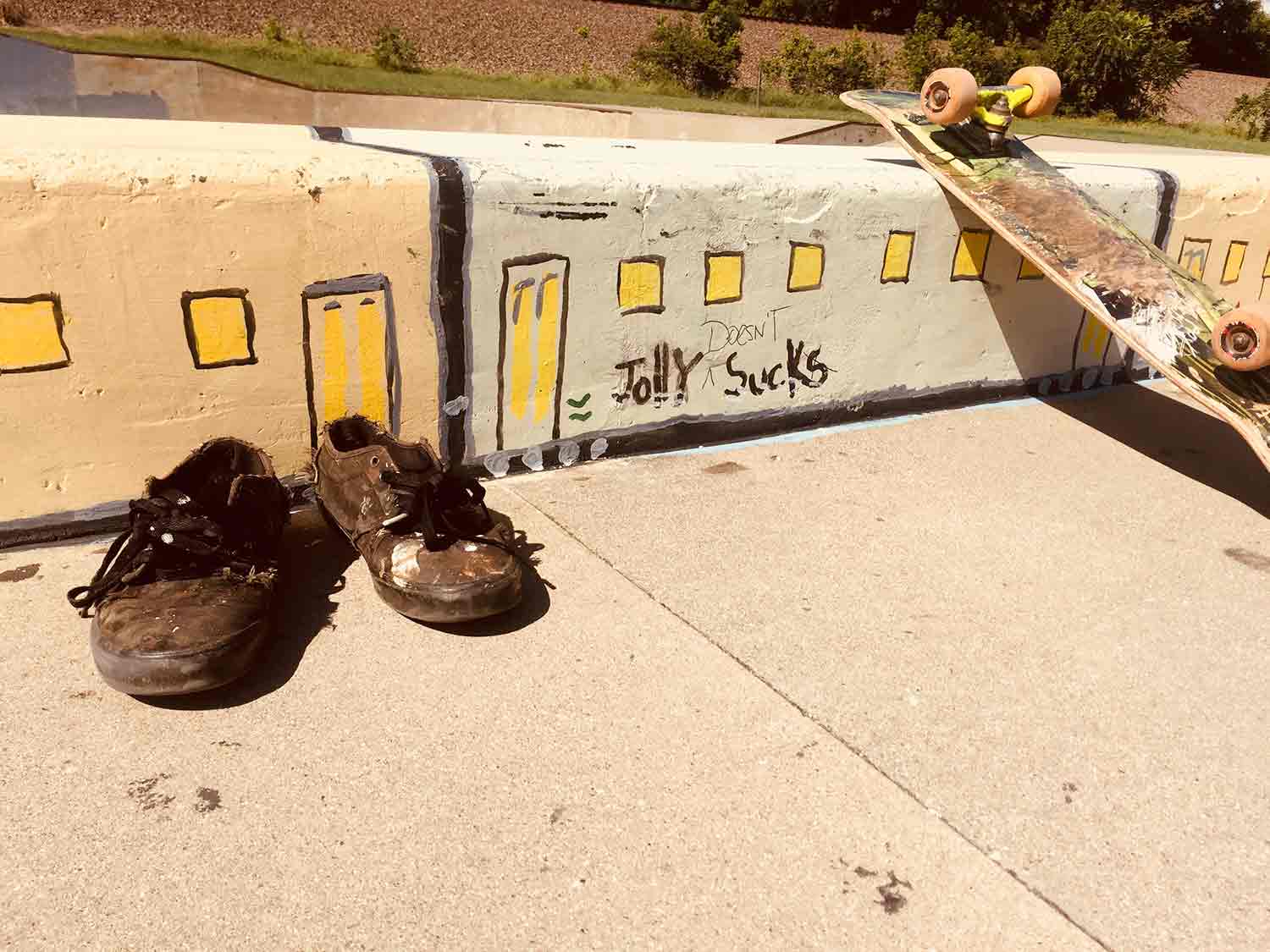 Skate shoes at Spencer, West Virginia