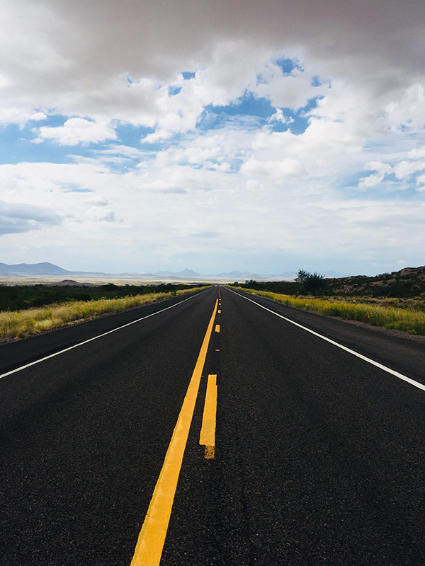 Two lane blacktop